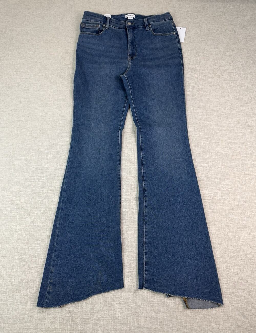 Good American Good Curve Straight Jeans Women’s 12/31 Flare Split Hem NWT